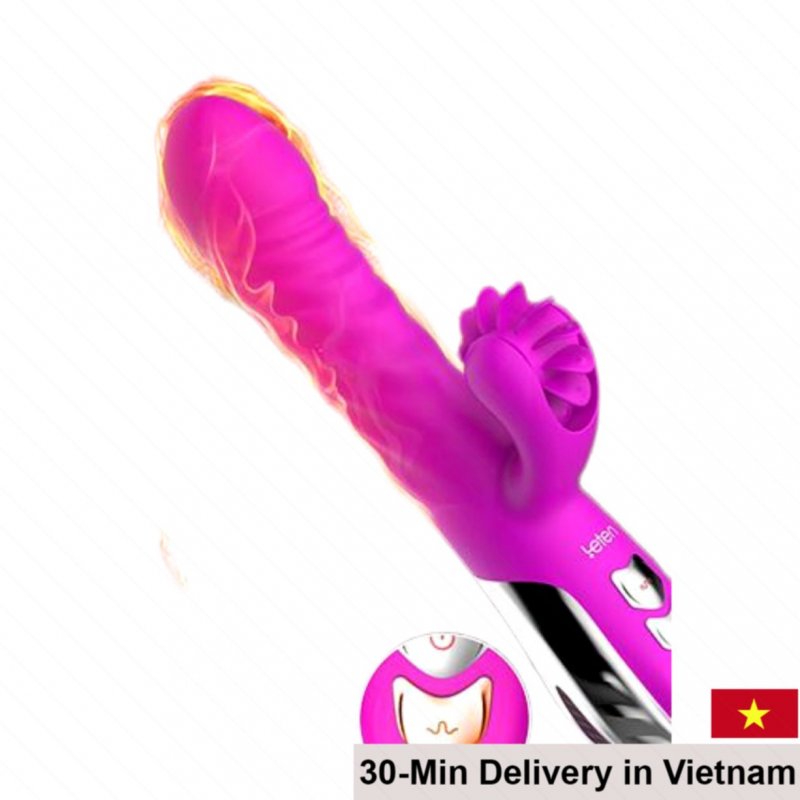Leten Wheels Multi Function Vibrating Dildo Heating Massage 