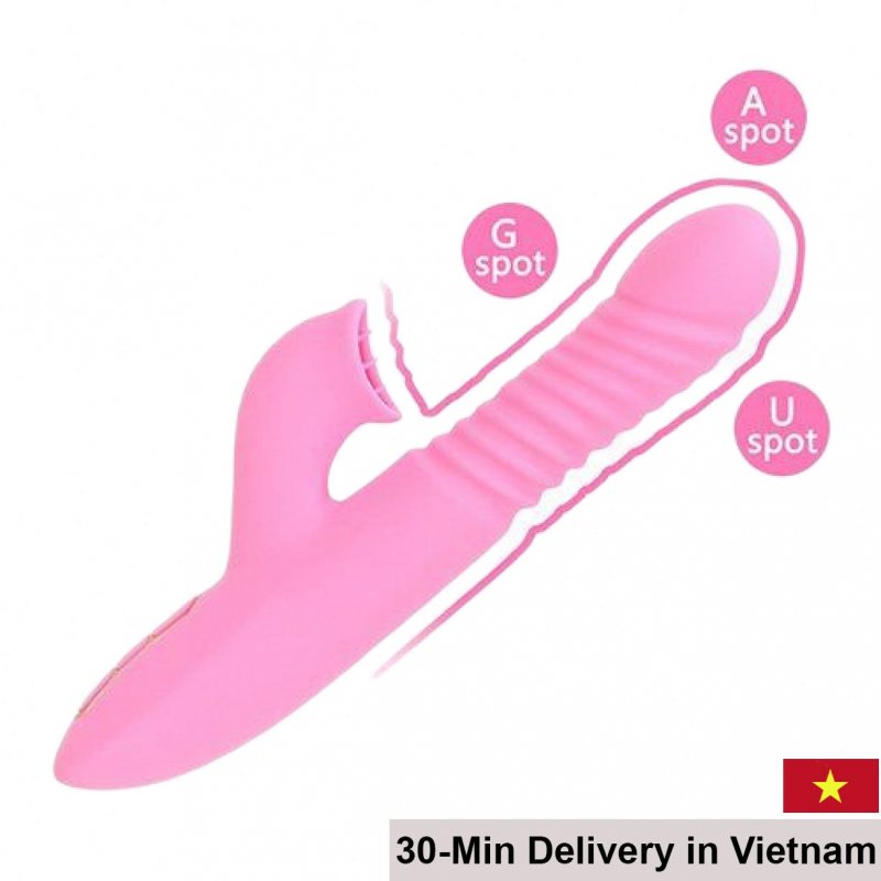 Dibe G-Spot and Clitoris Vibrator Heated Licking Thrusting Toy 