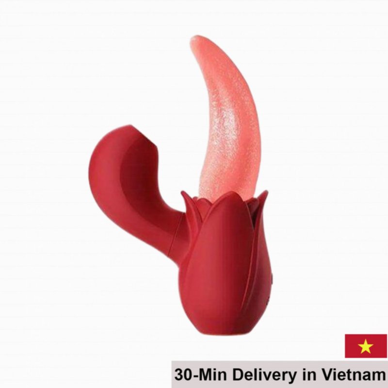 G-Spot Tongue Shaped Massager Clitoral Stimulator Silicone 