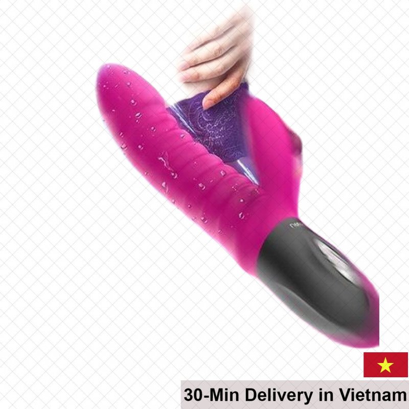 Leten Heated Thrusting Vibrating Premium Silicone Dildo 