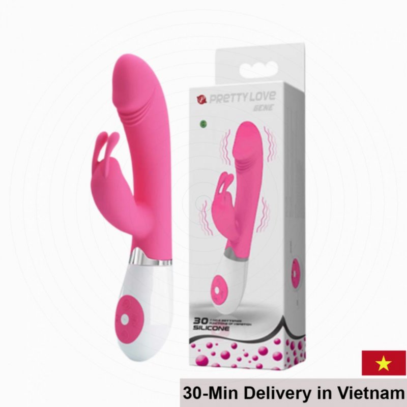Pretty Love Gene Quiet 30-Speed Vibrating Rabbit Dildo for Ultimate Fun 