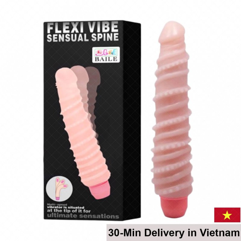 Baile Flexi Vibe Twist Realistic Soft Silicone Dildo 