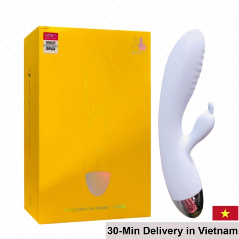 Leten Amative Rabbit Dual-Function Vibrating Silicone Dildo 
