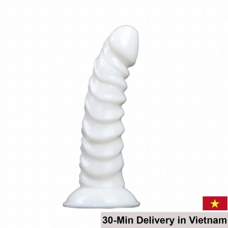 SSI Japan White Lover Soft Flexible Ribbed Vibrator 