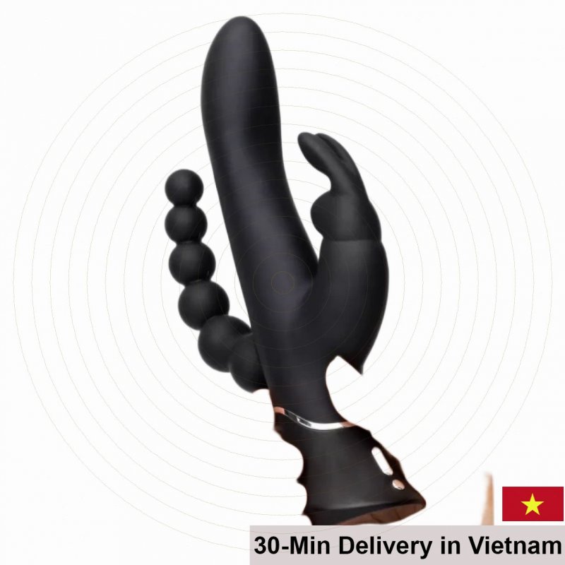 Lovehoney Happy Rabbit Triple 3-in-1 Powerful Vibrating Dildo 