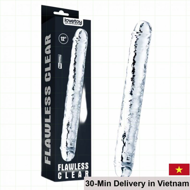 Lovetoy Flawless Clear Double Ended Silicone Dildo 