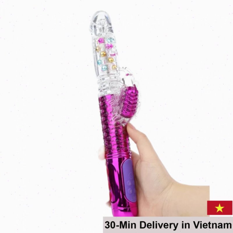 LIBO Rechargeable Suction Vibration Dildo Intense Thrusting Realistic Toy 