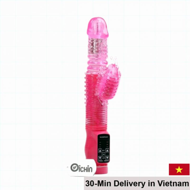 Soft Butterfly Vibrating Rotating Thrusting Dildo for Women 