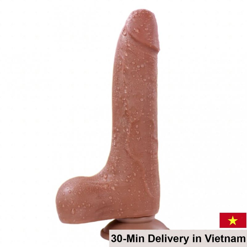 Lovetoy 8.5 Inch Dual Layer Sliding Skin Realistic Dong 