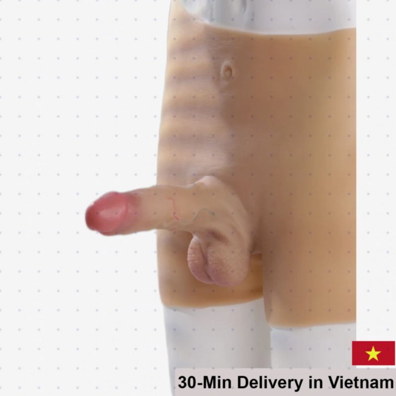 Jiuai Yang Pants Vibrating Hollow Dildo for Les Couples 