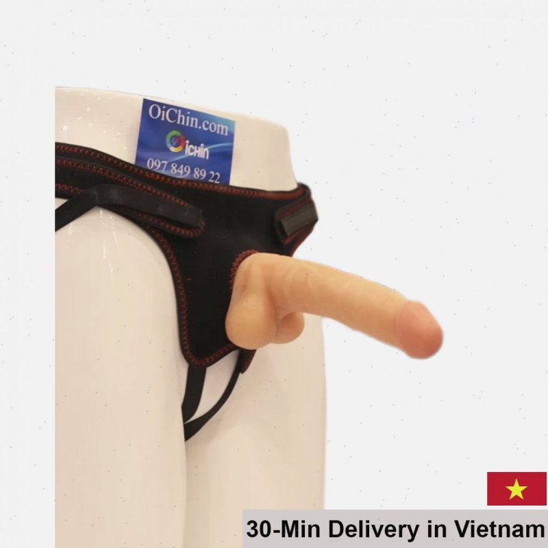 Lovetoy Easy Strapon 7 Inch Adjustable Strap On Vibrating Lesbian Toy 