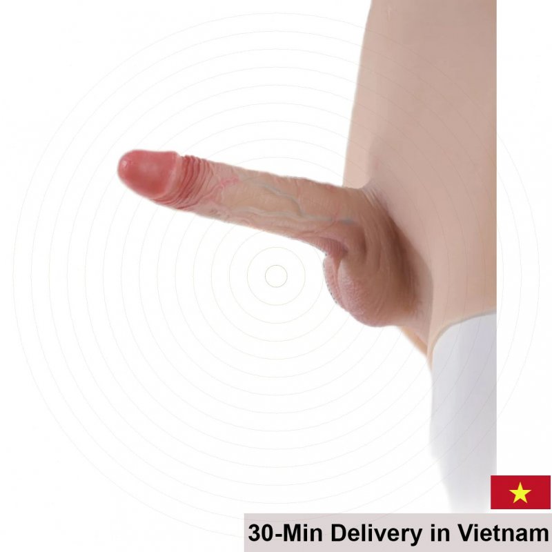 Jiuai Silicone Strap-On Dildo Realistic Lesbian Double Layer 