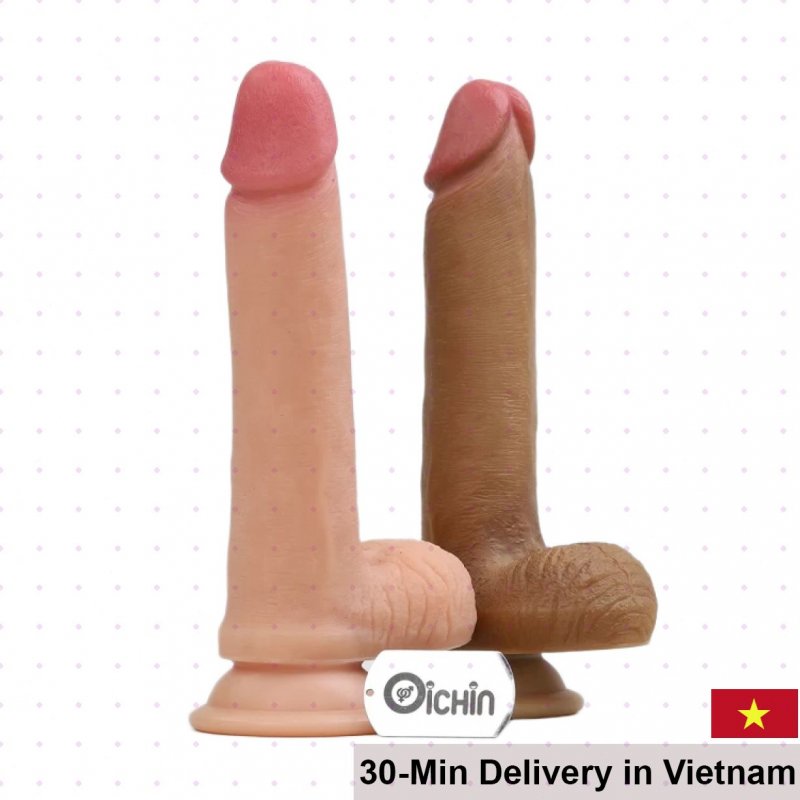 Lovetoy 8 Inch Double Layer Suction Base Dildo 