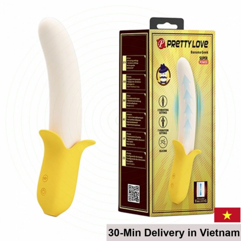 Pretty Love Banana Geek Wearable Dildo Vibrator 