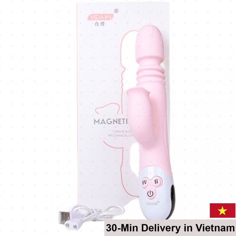 Yeain Automatic Thrusting Vibrating Silicone Dildo Female Toy 