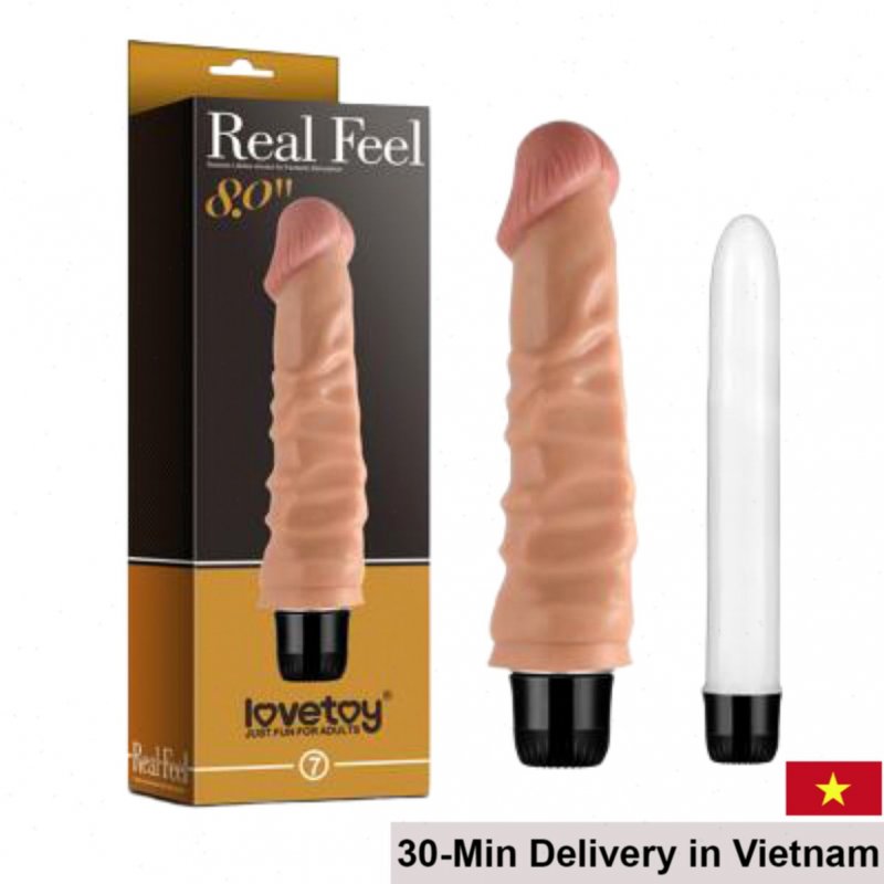 Lovetoy Real Feel Silicone Vibrating Dildo 20cm 