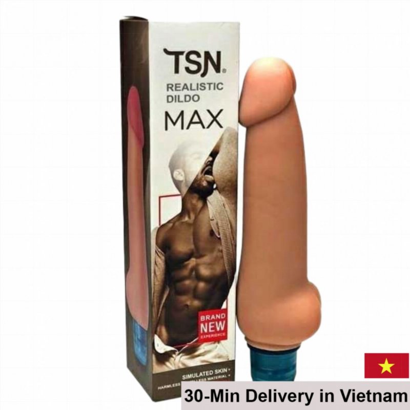 TSN Max Label Multi-Speed Vibrating Realistic Silicone Dildo 