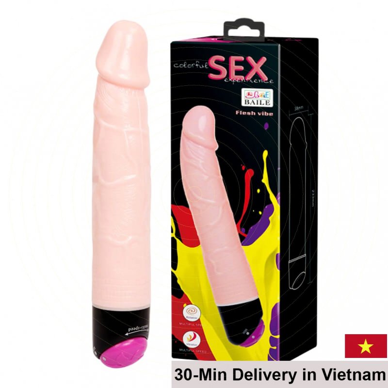 Baile Dual-Powered Textured Silicone Vibrating Masturbator 