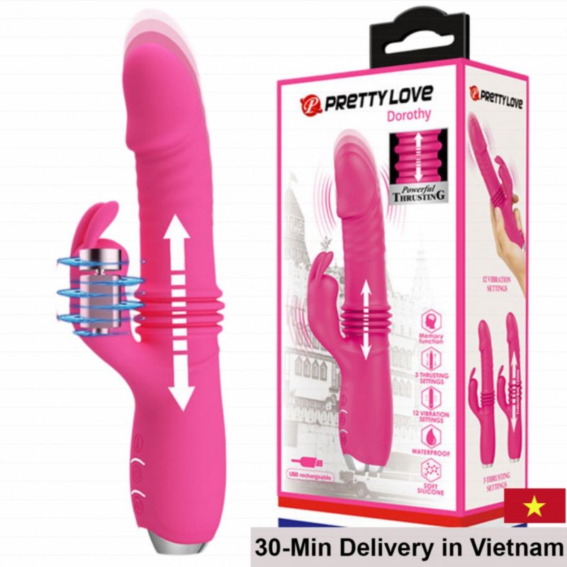 PrettyLove Dorothy Vibration Thrusting Dual Stimulator 12 Modes 