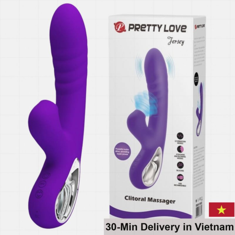 Pretty Love Jersey Premium Vibrating Suction Dildo Female 