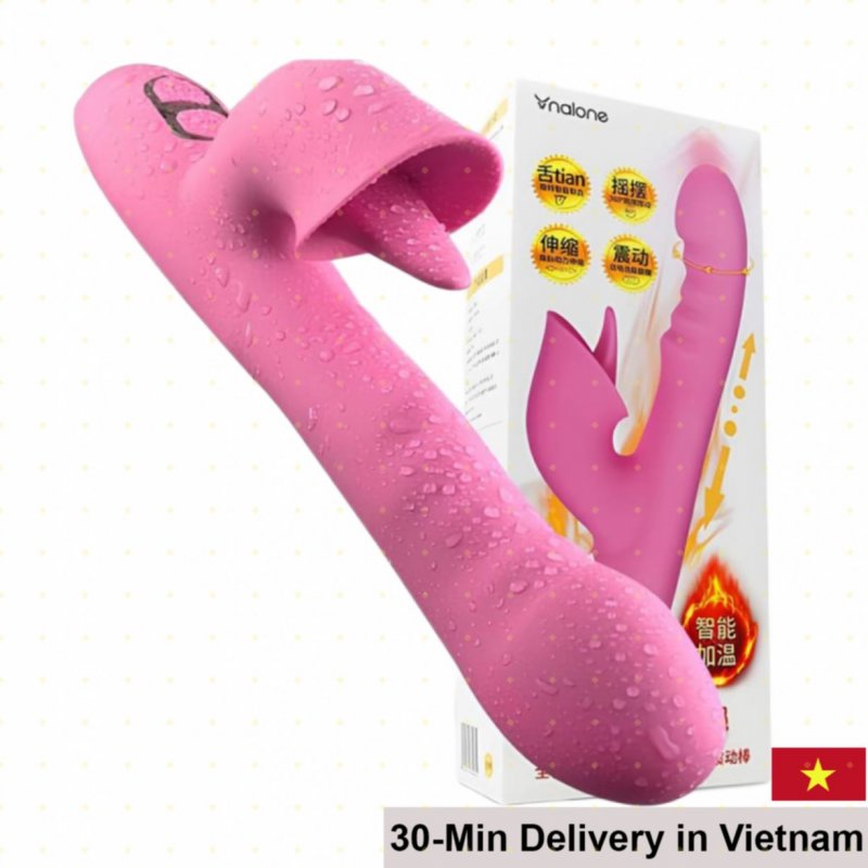 Nalone T-may Heated Tongue Licking Thrusting Vibrating Dildo Premium 