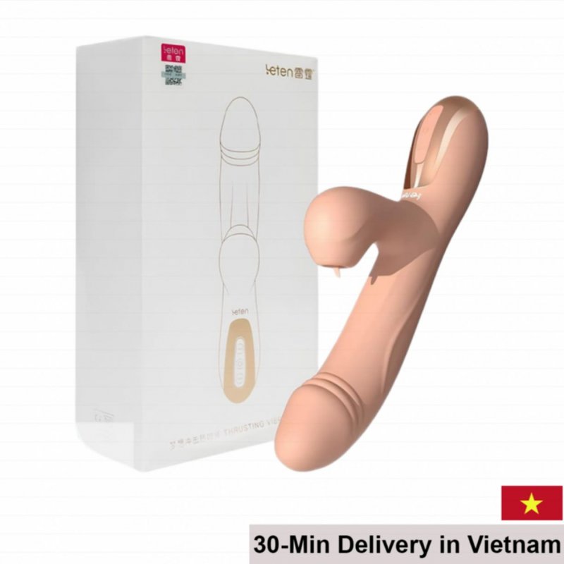 Leten Thrusting Rechargeable Magnetic Vibrator Realistic Design 