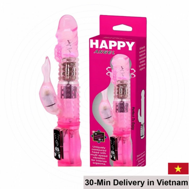 Baile Happy Angel Dual Vibrating Rotating Dildo For Women 