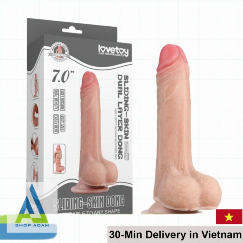 Lovetoy 7” Flexible Suction Cup Dildo G-Spot Silicone 