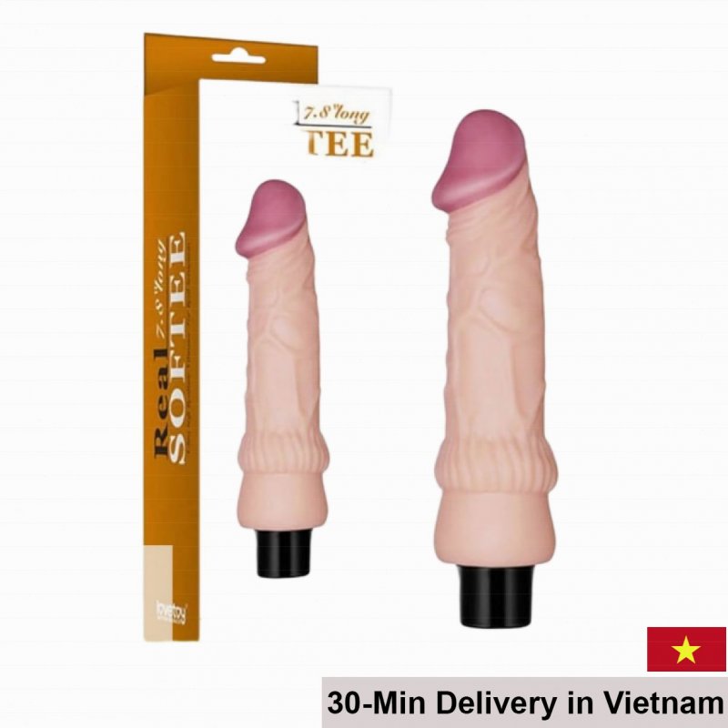 Lovetoy Real 7.8 Inch Soft Vibrating Dildo 10 Modes 