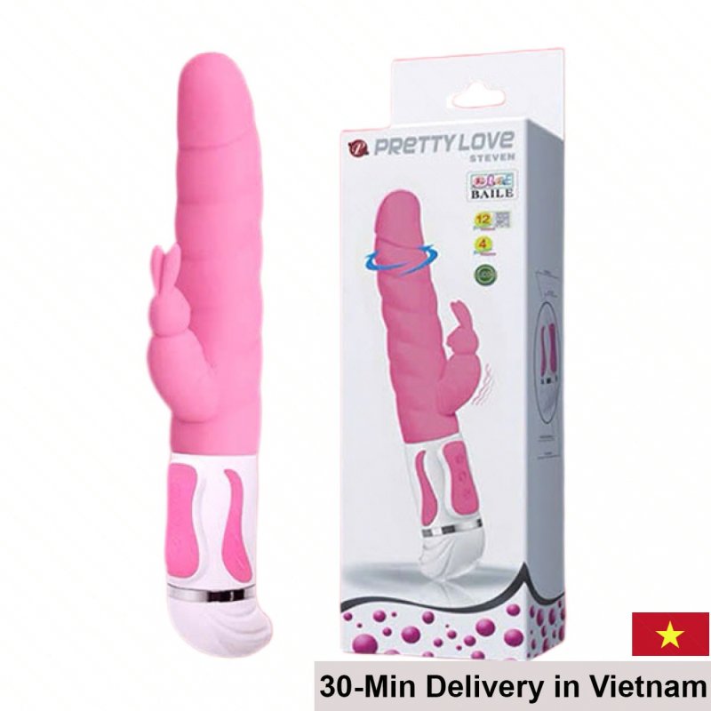 Pretty Love Steven Pink Rabbit Vibrating Dildo Toy 