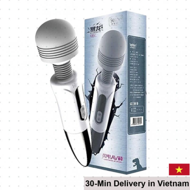 Leten Rechargeable Powerful Silicone AV Wand Massager 5 Modes 