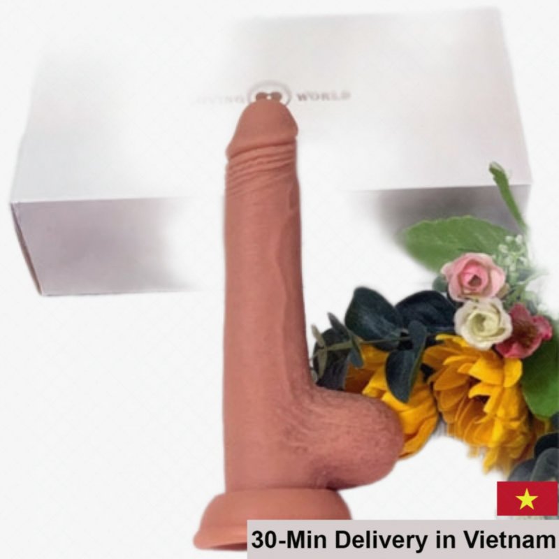 Realistic Soft Vibrating Wall Mounted Silicone Dildo 