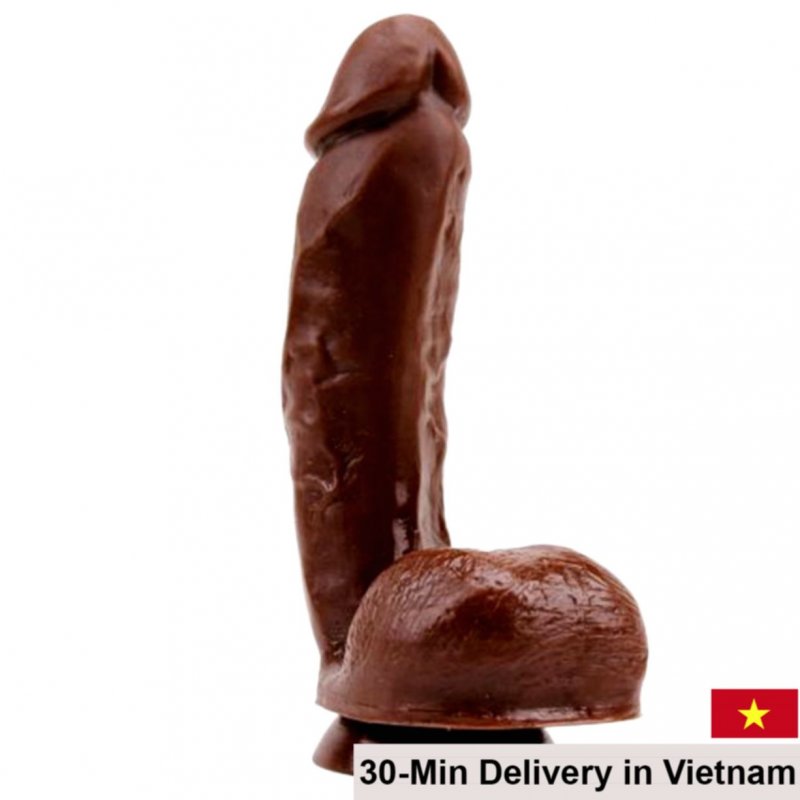 Chisa Hard Large Brown Silicone Realistic Dildo for Male Pleasure 