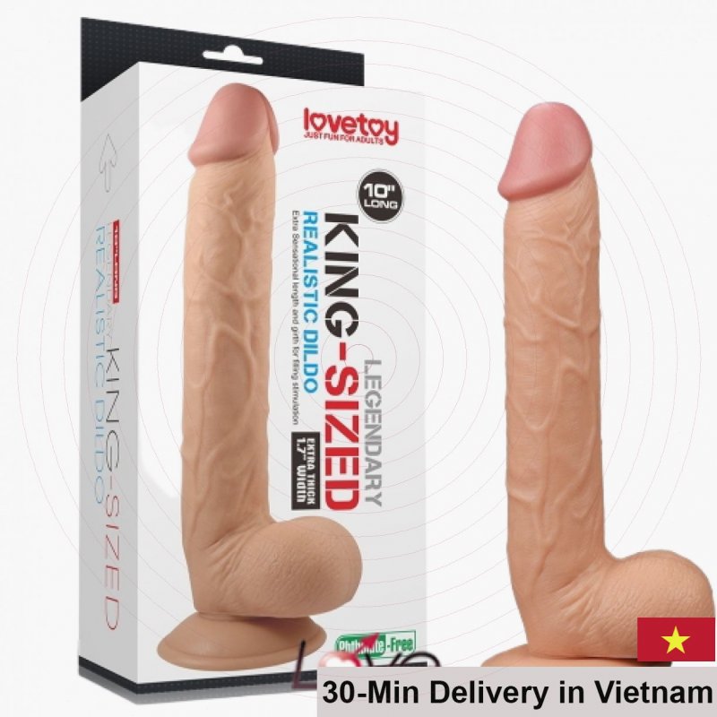 Lovetoy King Size 10 Large Premium Silicone Dildo Female Toy 