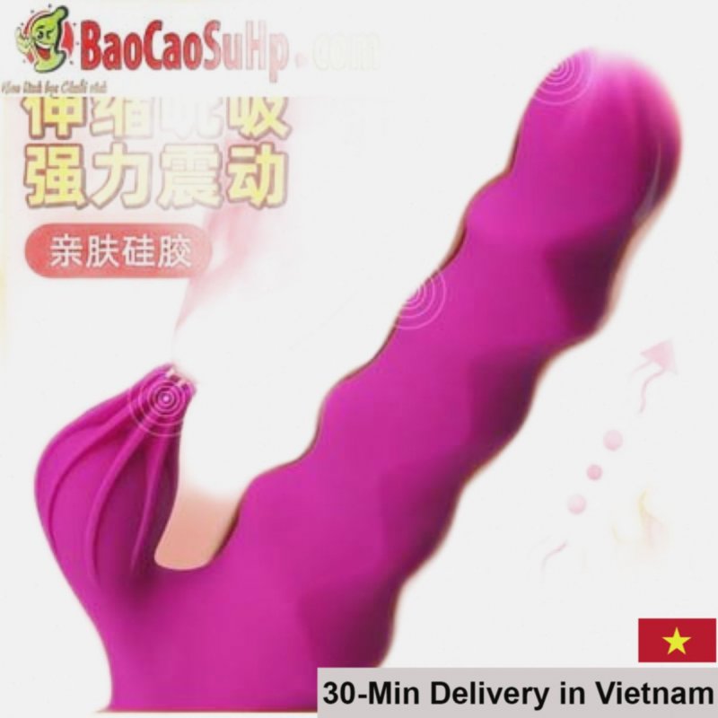 Matthew Style Thrusting Suction Dildo Wave Design Unique Love Toy 
