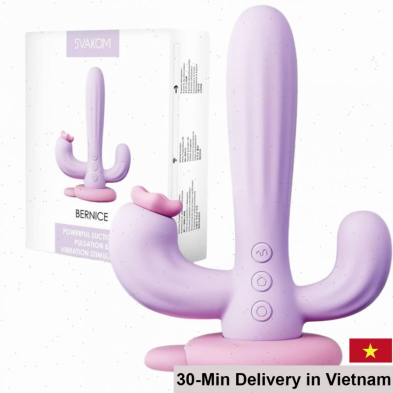 Svakom USA Triple Stim Vibrating Silicone Dildo 3-in-1 