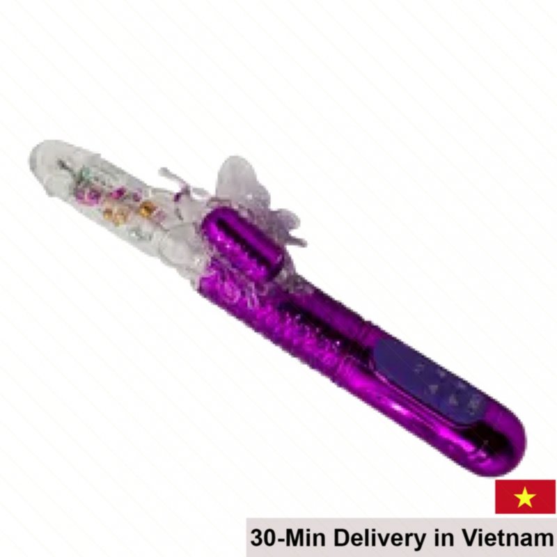 Libo Butterfly High-End Silicone Rotating Vibrating Dildo 