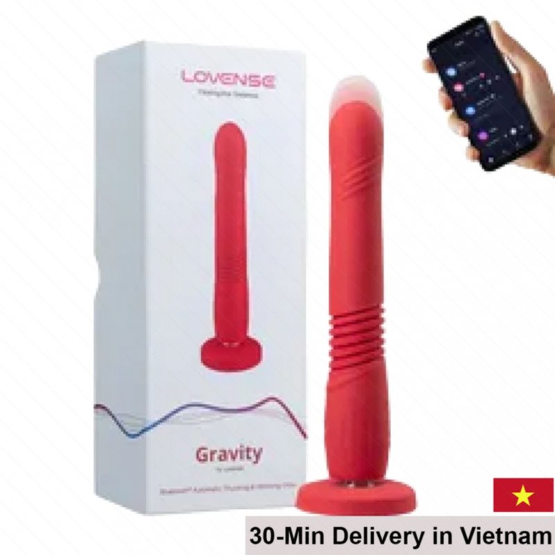 Lovense Gravity App-Controlled Vibrating Thrust Dildo 
