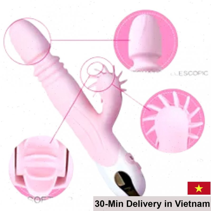 Yeain Tongue Vibrator Double Purpose Realistic Stimulating Dildo 
