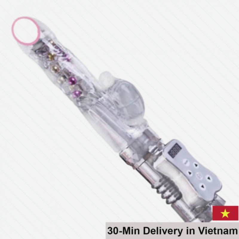 JIUAI Multifunctional LCD Screen Vibrating Spinning Dildo 