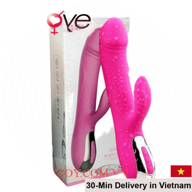 Leten Strong Thrusting Vibrating Dildo Pink Silicone 