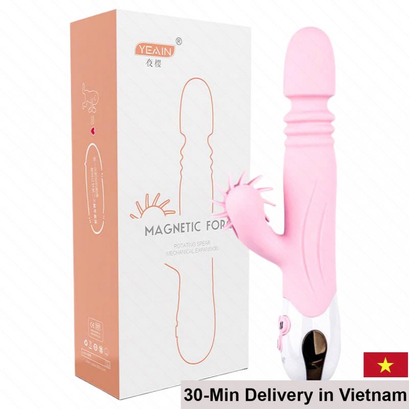 Yeain 12 Frequency USB Rechargeable Silicone Vibrating Thrusting Toy 