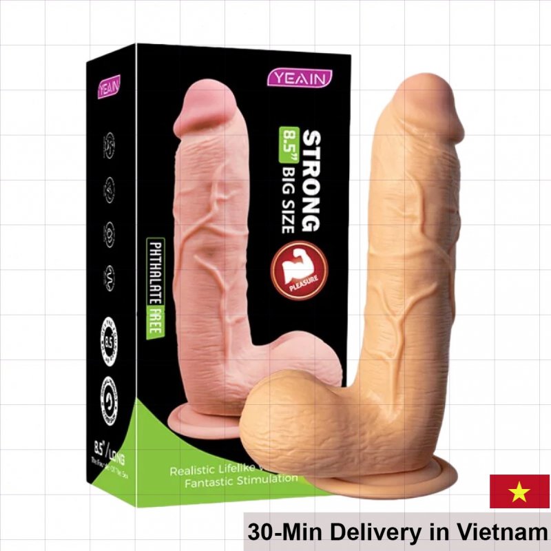 Yeain 8.5” Large Realistic Suction Silicone Dildo 