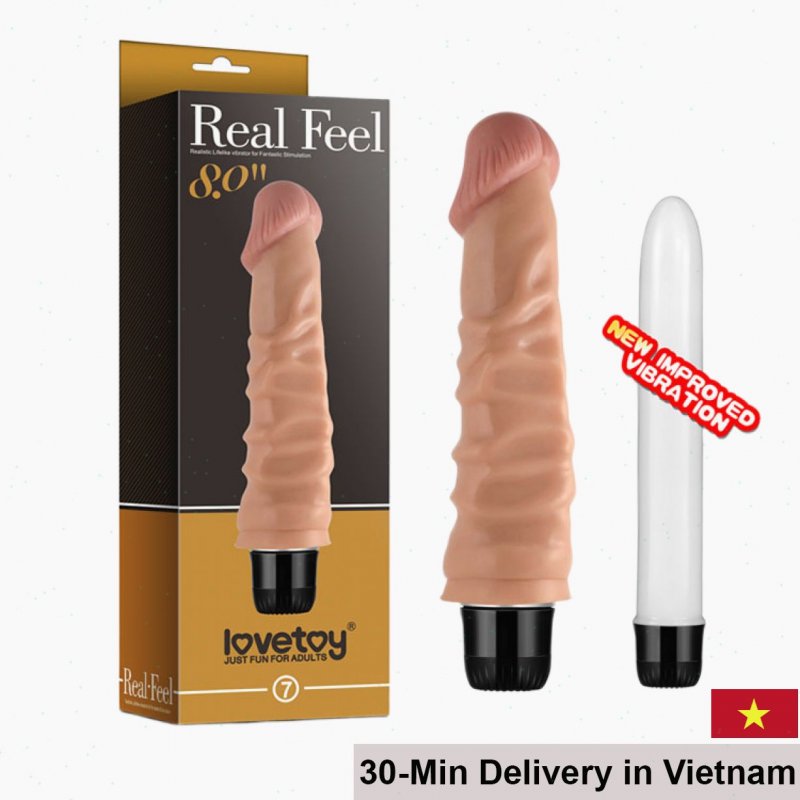 Lovetoy Real Feel Silicone Powerful Vibrating Dildo 