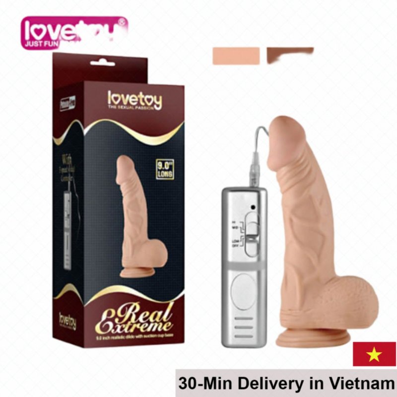 Lovetoy Real Extreme Suction Remote-Controlled Soft Vibrating Dildo 