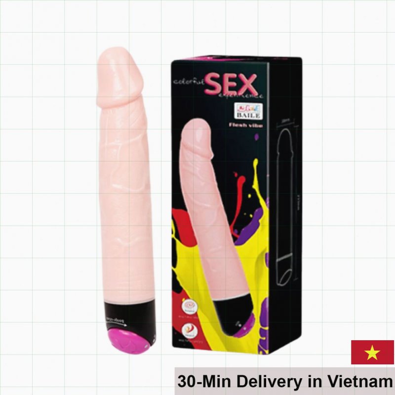 Baile Handheld Dual Motor Vibrating Dildo with 2 Pins 