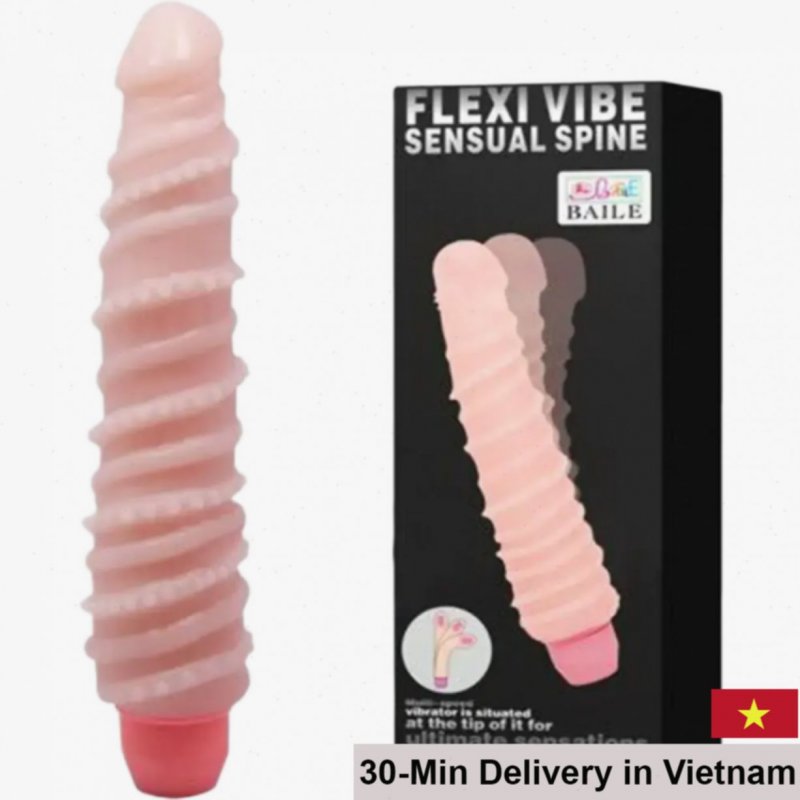 Baile Flexi Vibe Twist Soft Silicone Realistic Dildo 