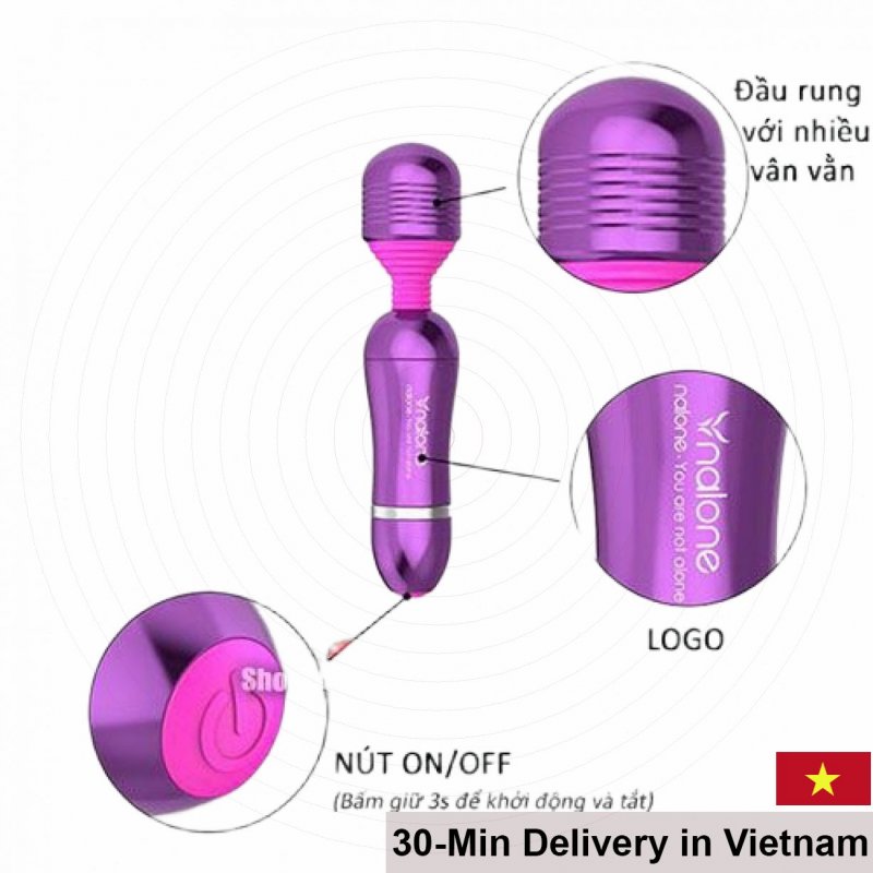 Nalone Roma Mini Massage Wand Waterproof Silicone Purple 
