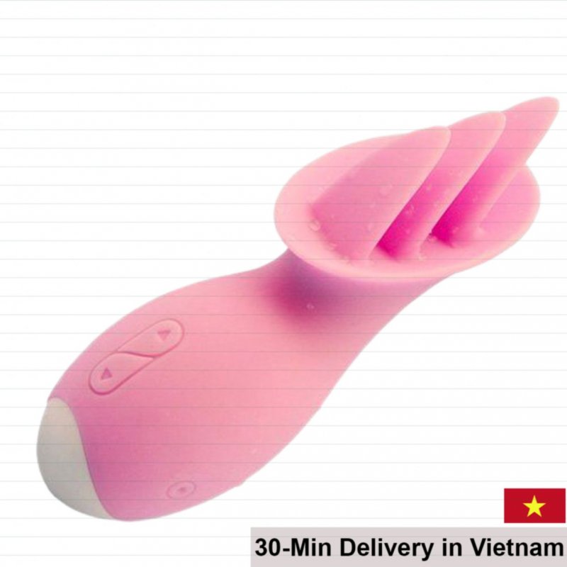 Tongue Lick G-Spot Clitoral Vibrator Pink Silicone Powerful 