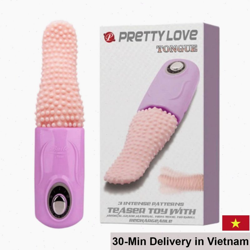 Pretty Love Tongue Vibrator Silicon with Running Nubs for Foreplay 